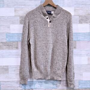 Hoyle Icelandic Vintage Wool Fisherman Sweater Beige Ski Made In USA Mens XL